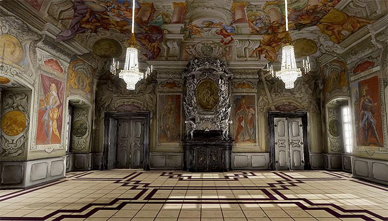 externer Link zur 3D-Visualisierung "Neue Residenz Bamberg, Kaisersaal"