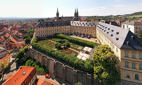 Bild: Neue Residenz und Rosengarten Bamberg