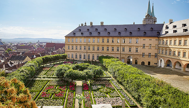 Neue Residenz und Rosengarten Bamberg